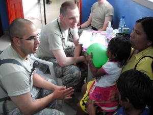 Cadets translated for doctors while in Panama on a humanitarian medical mission. 